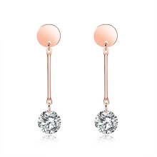 2020 minimalist stainless steel jewelry for women custom dangle earrings cubic zircon earring jewelry wholesale